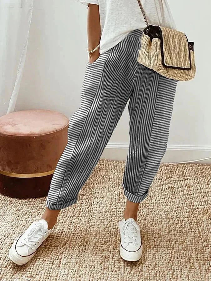 Kylie | Relaxed Striped Summer Pants