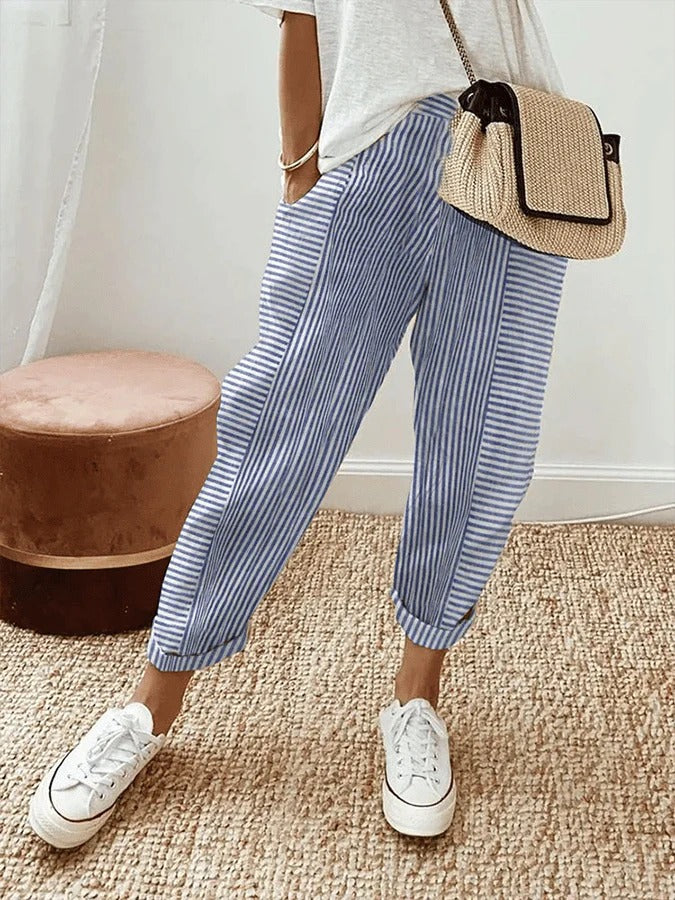 Kylie | Relaxed Striped Summer Pants