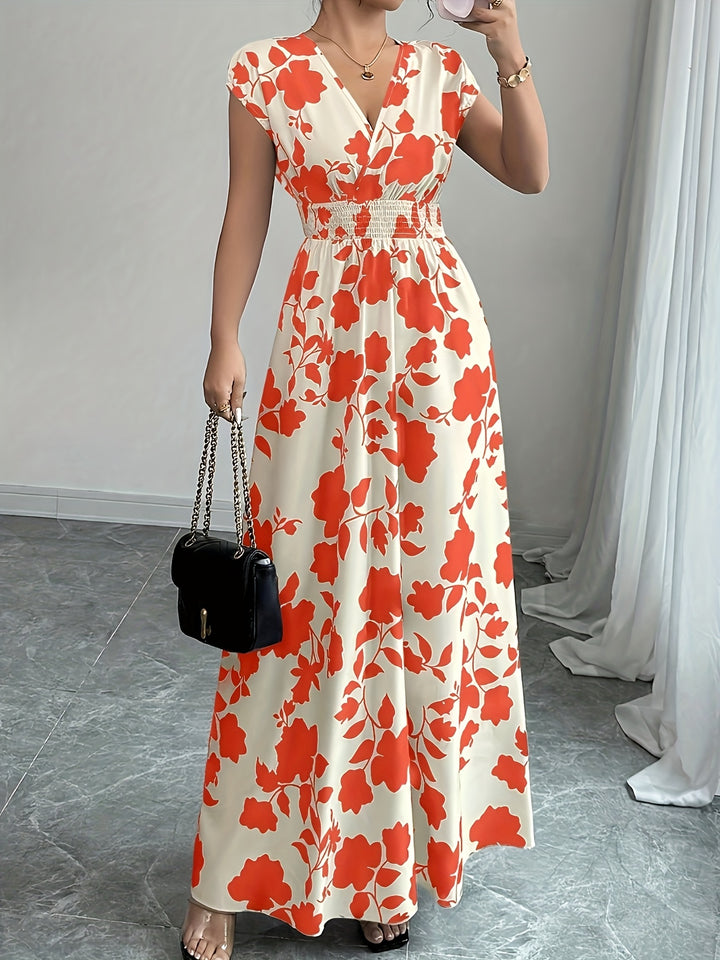 Isabelle | Floral V-Neck Maxi Dress