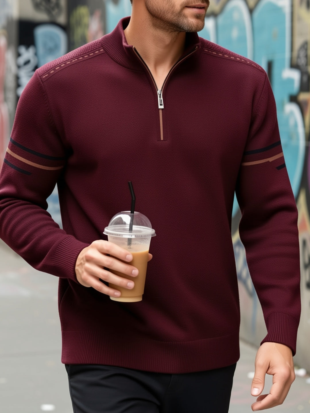 Malcolm | Half-Zip Knit Sweater