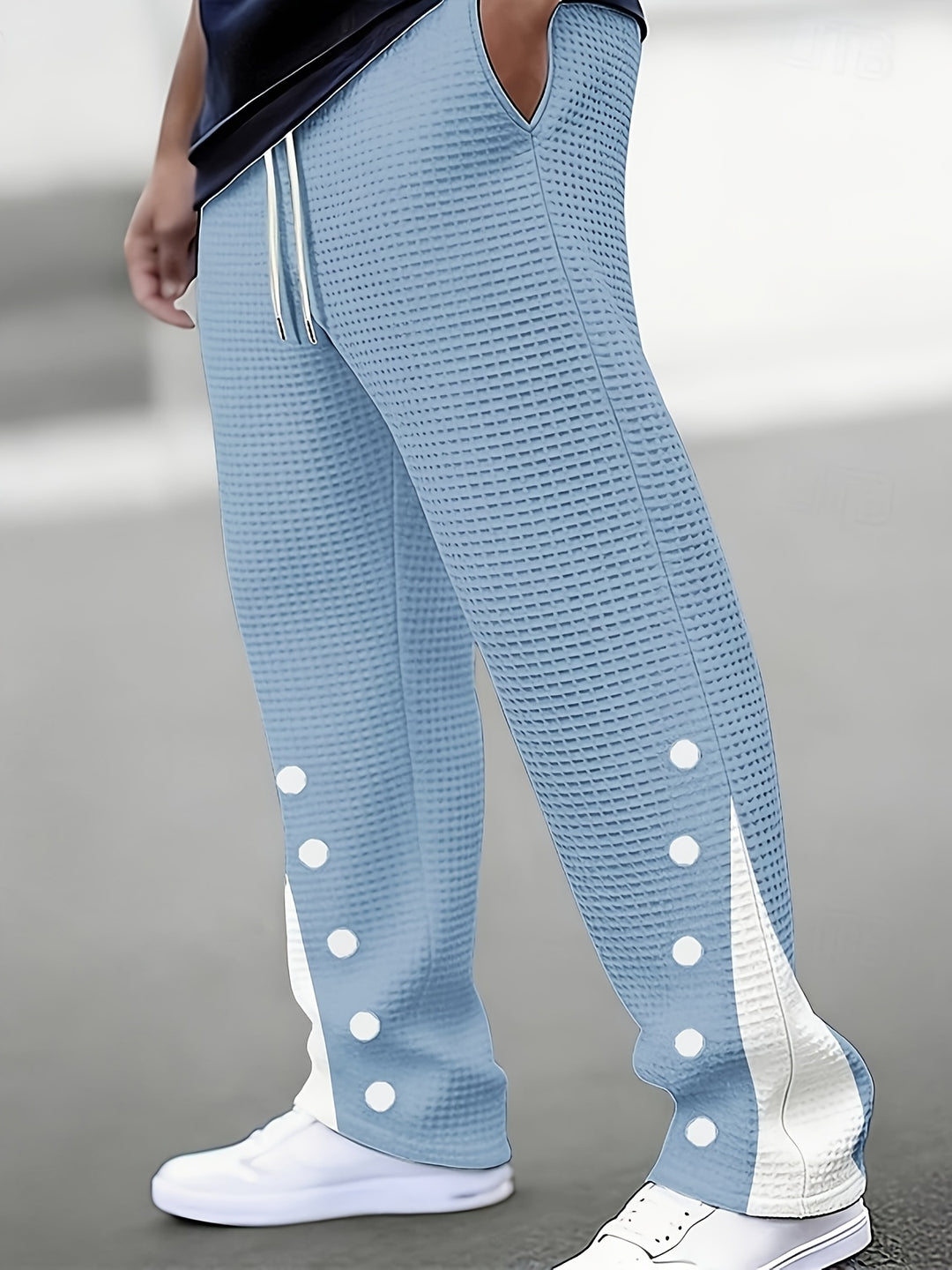 Harvey | Textured Side-Snap Pants