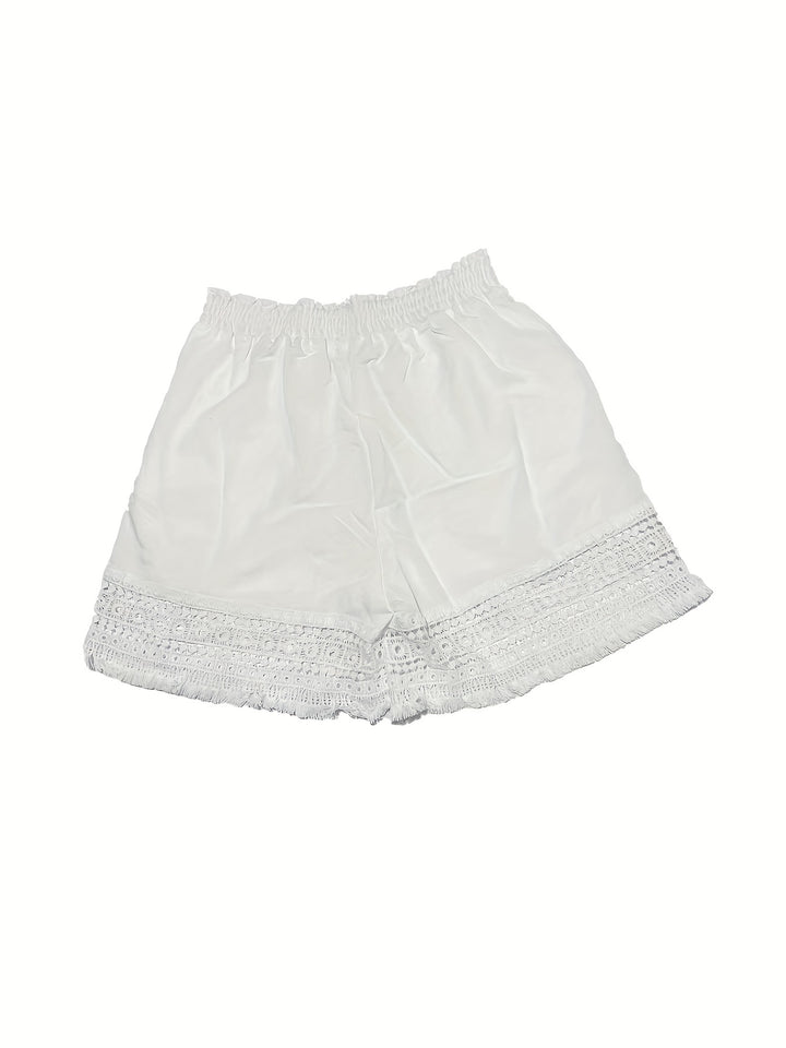 Lydia | Lace-Trim Relaxed Summer Shorts