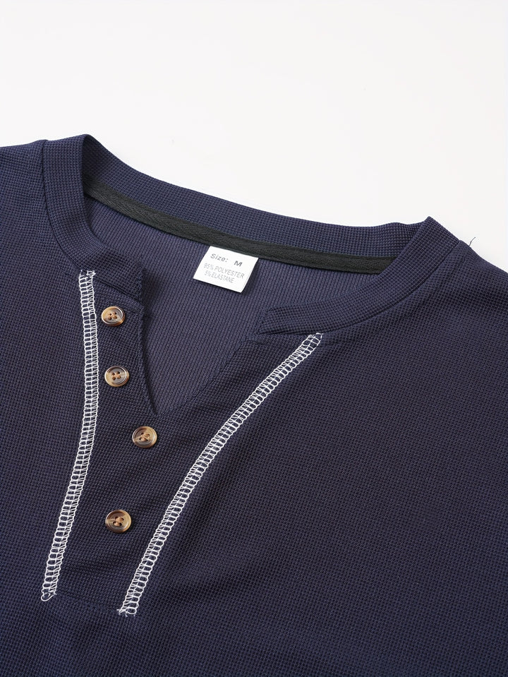 Sawyer | Textured Short Sleeve Henley