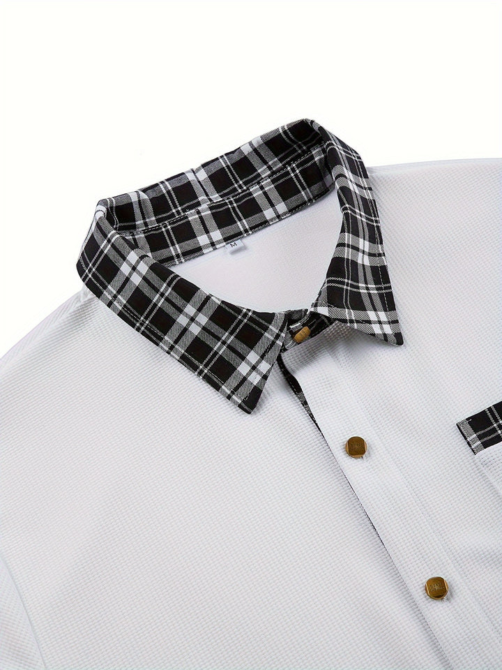 Everett | Textured Contrast-Trim Shirt