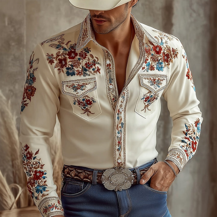 Wyatt | Embroidered Western Shirt
