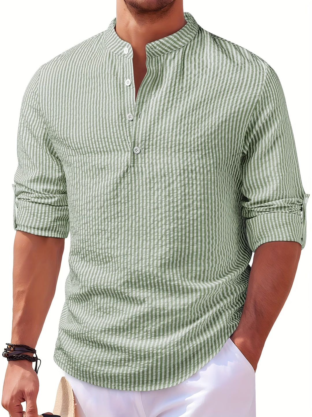 Evan | Classic Striped Everyday Button Shirt