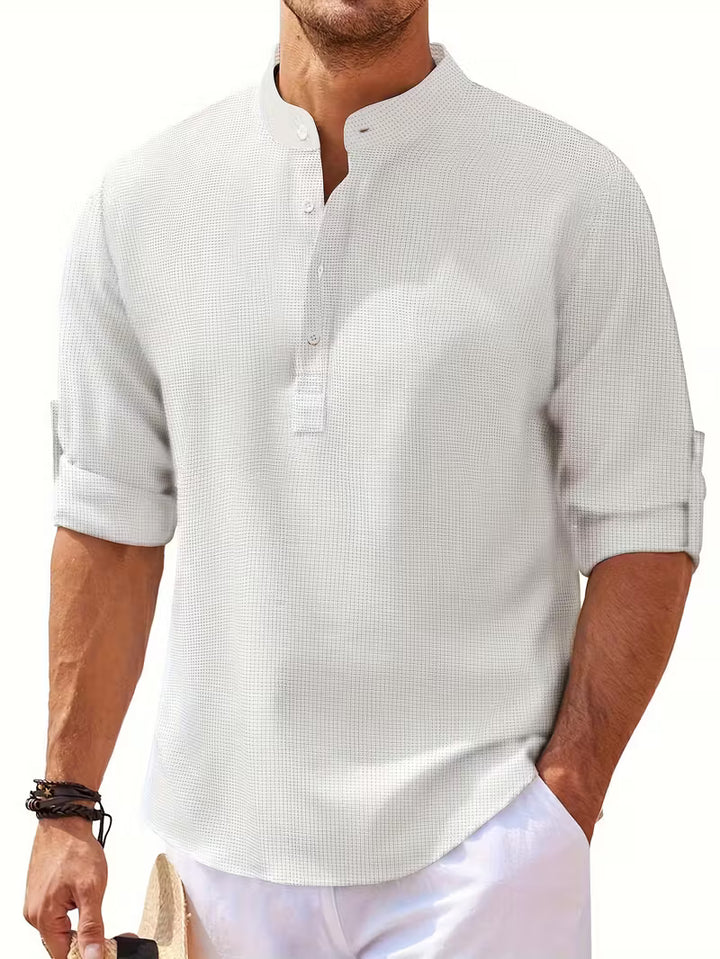 Breccan | Classic Stand-Up Collar Button Shirt