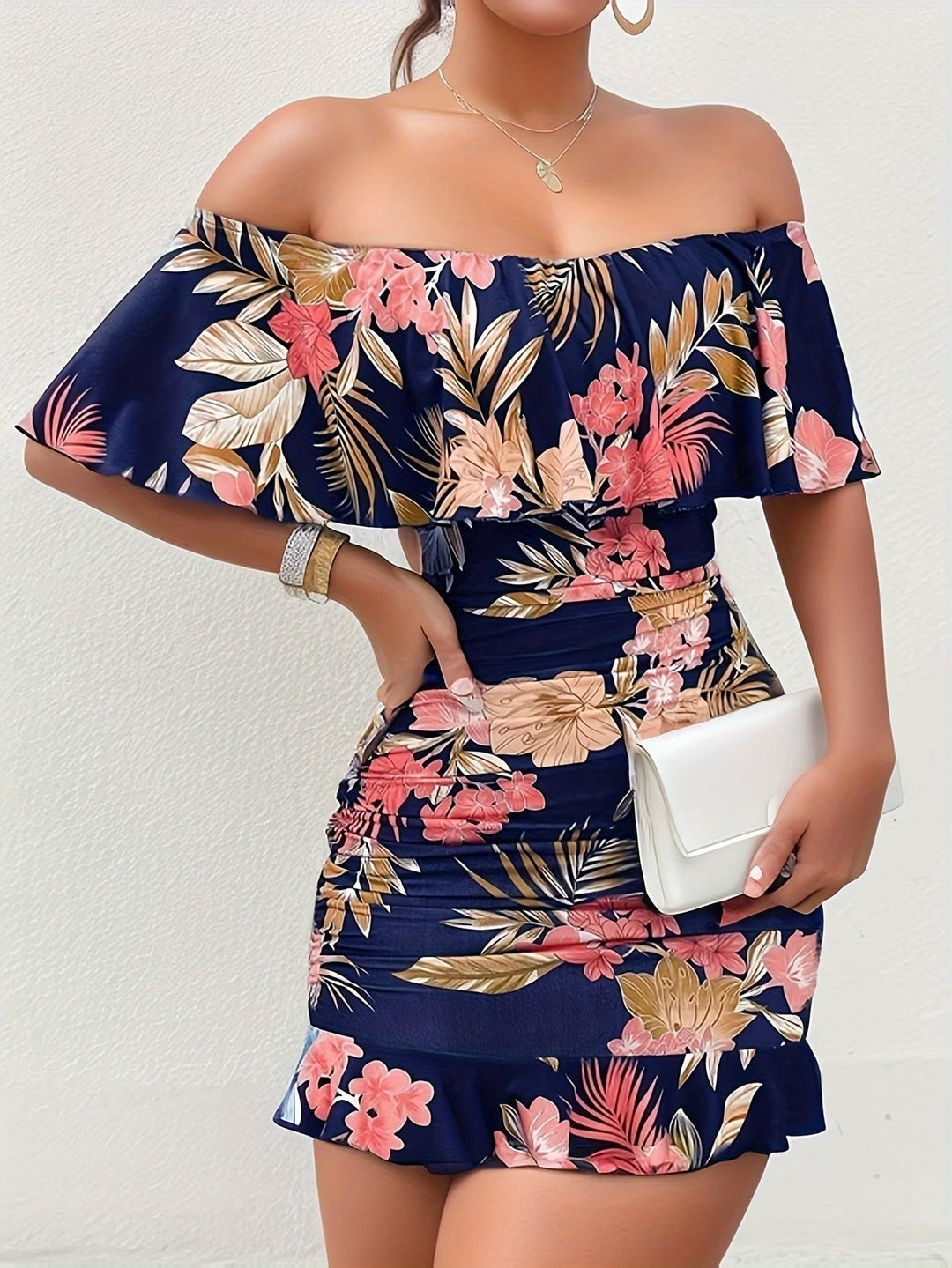 Jorina | Floral Off-Shoulder Summer Dress