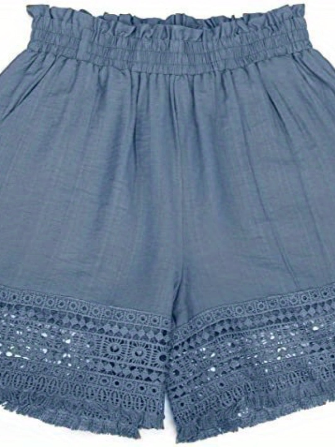 Lydia | Lace-Trim Relaxed Summer Shorts
