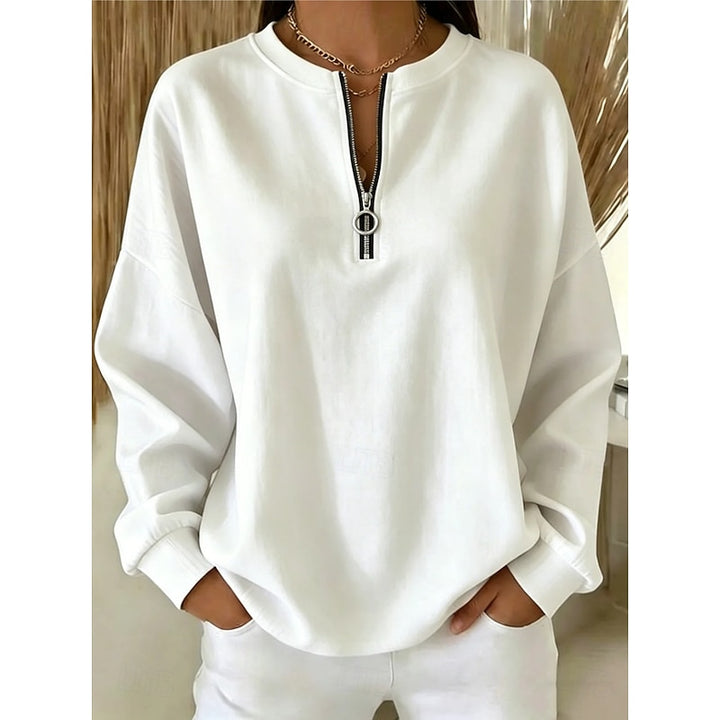 Tamsin | Quarter-Zip High-Neck Sweatshirt