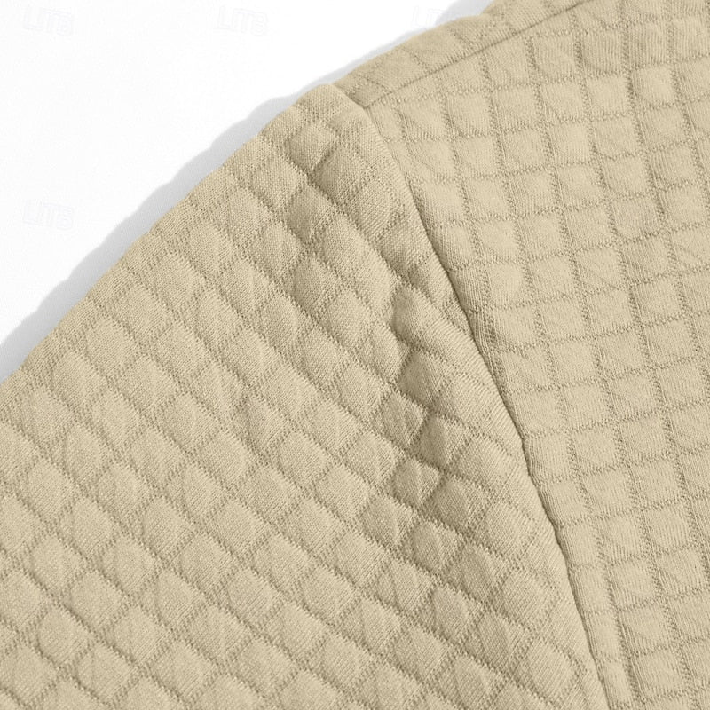 Hugh | Textured Hooded Pullover Hoodie