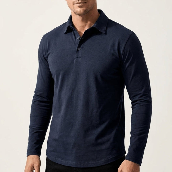Edison | Casual Long Sleeve Collared Polo