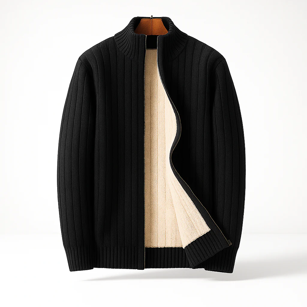 Merrick | Casual Long Sleeve Zipper Cardigan