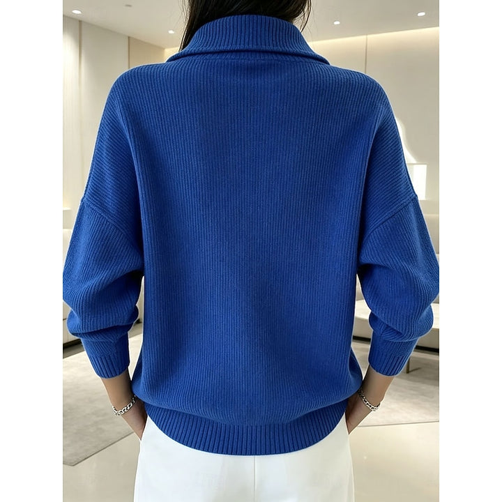 Sabine | Ribbed Quarter-Zip Sweater