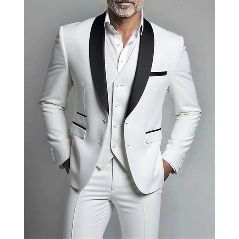 Frederick | Contrast-Lapel Three-Piece Set