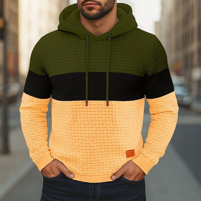Grady | Colour-Block Hooded Pullover Hoodie