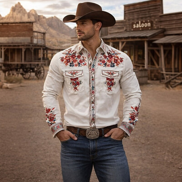 Wyatt | Embroidered Western Shirt