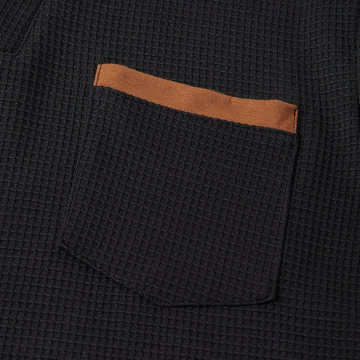 Beckett | Textured Long-Sleeve Henley Shirt