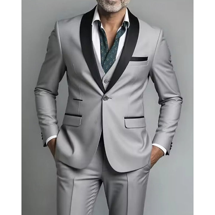 Frederick | Contrast-Lapel Three-Piece Set