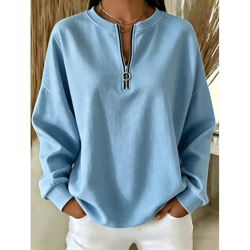 Tamsin | Quarter-Zip High-Neck Sweatshirt