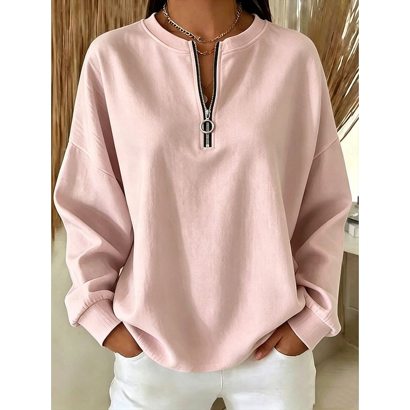 Tamsin | Quarter-Zip High-Neck Sweatshirt