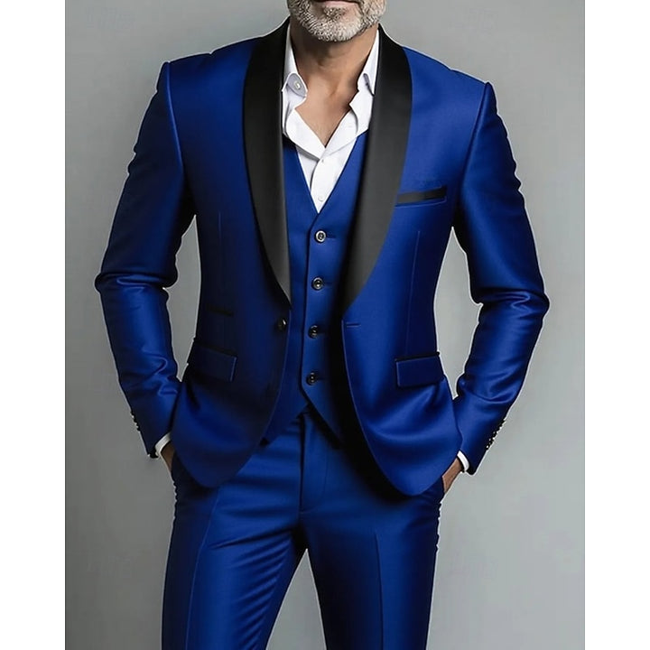 Frederick | Contrast-Lapel Three-Piece Set