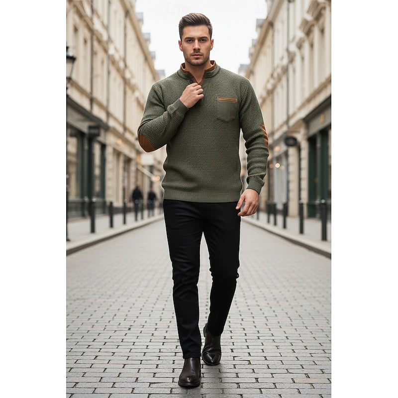 Beckett | Textured Long-Sleeve Henley Shirt