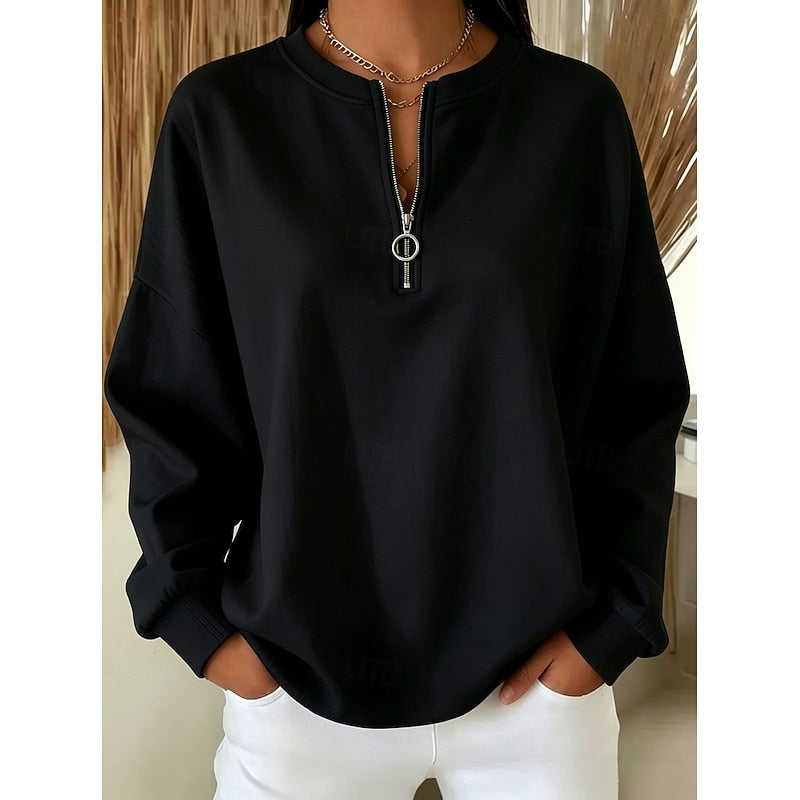 Tamsin | Quarter-Zip High-Neck Sweatshirt