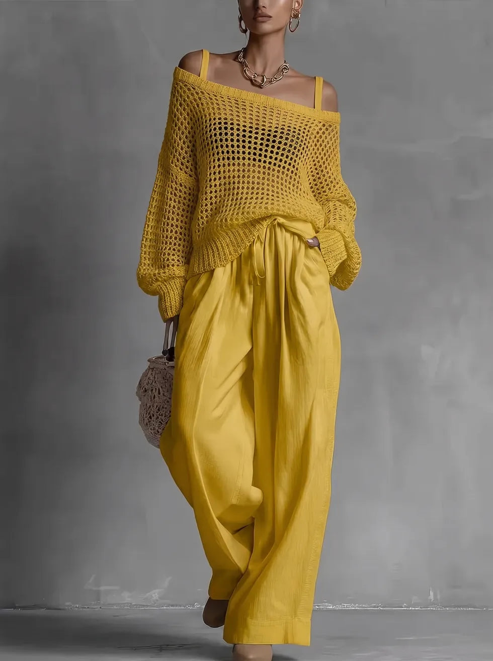 Odette | Relaxed Open-Weave Two-Piece Set