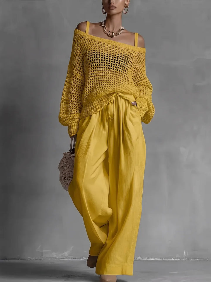 Odette | Relaxed Open-Weave Two-Piece Set