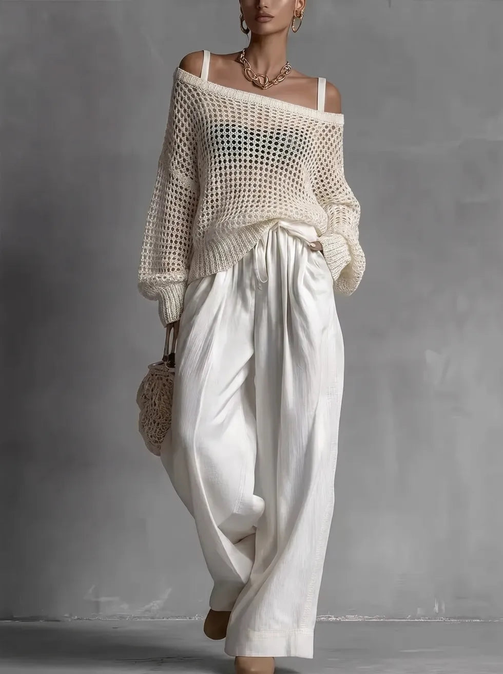 Odette | Relaxed Open-Weave Two-Piece Set