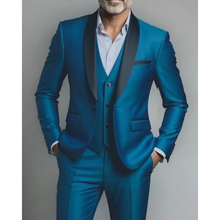 Frederick | Contrast-Lapel Three-Piece Set