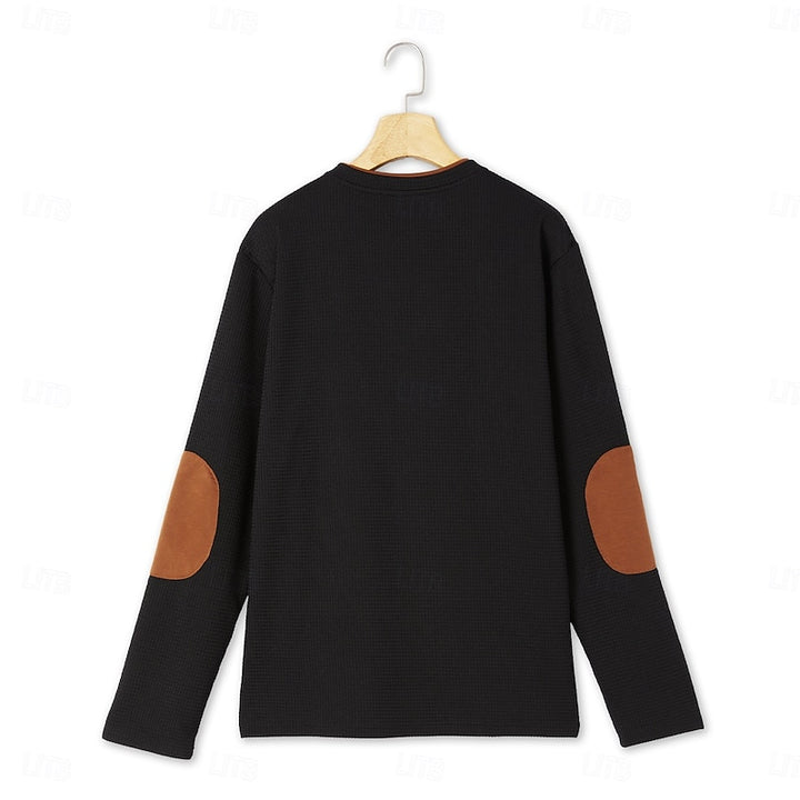 Beckett | Textured Long-Sleeve Henley Shirt