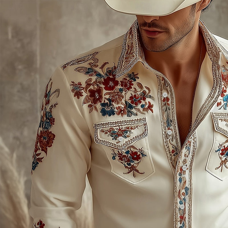 Wyatt | Embroidered Western Shirt