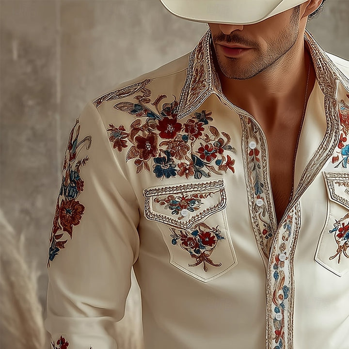 Wyatt | Embroidered Western Shirt