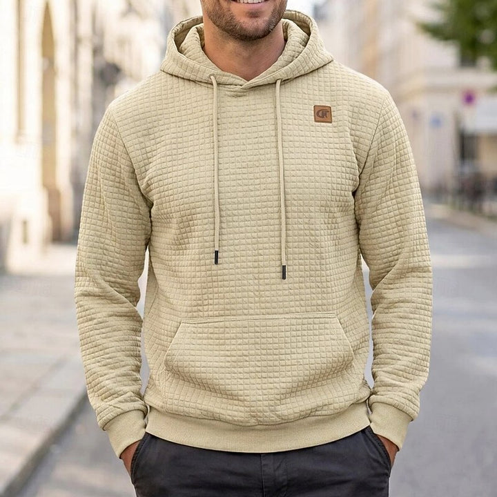 Hugh | Textured Hooded Pullover Hoodie