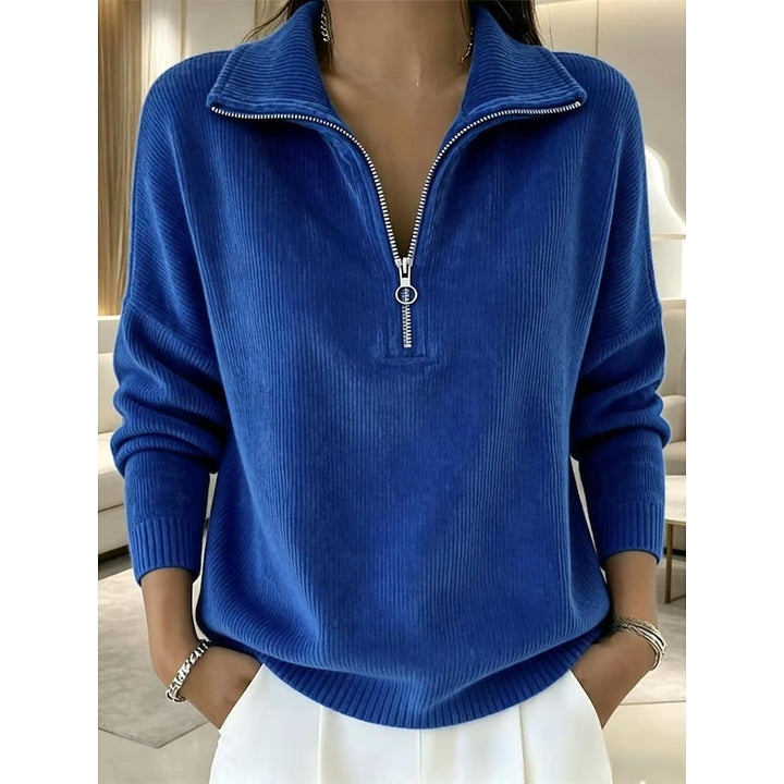Sabine | Ribbed Quarter-Zip Sweater
