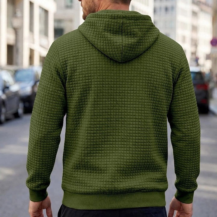 Hugh | Textured Hooded Pullover Hoodie